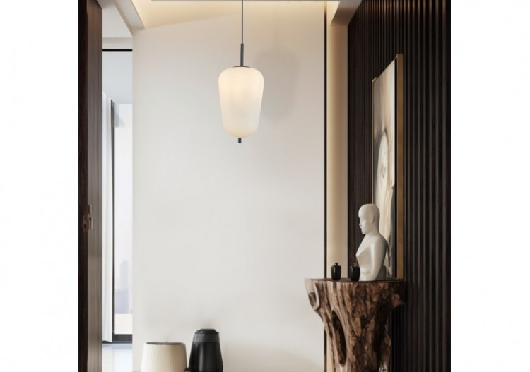 Suspension Glass OPL Opal+Noir, E27 - BV01-00102 - Braytron 2