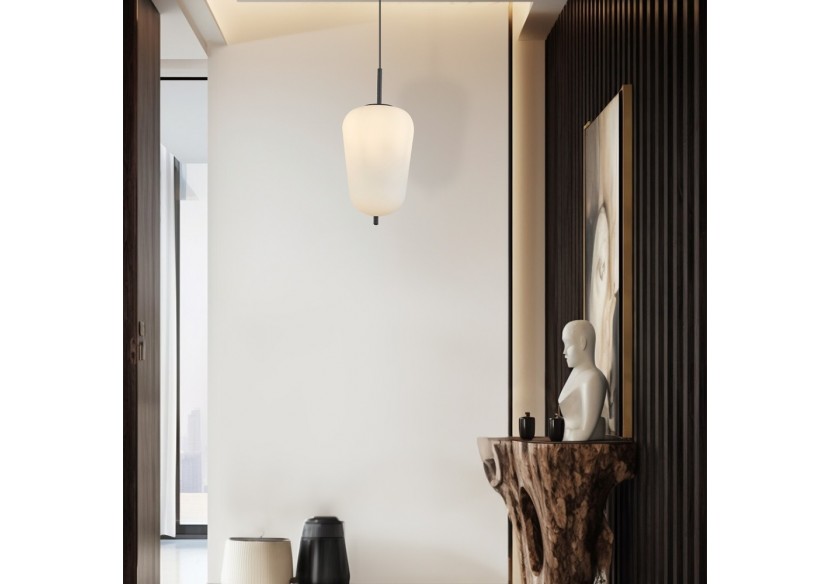 Suspension Glass OPL Opal+Noir, E27 - BV01-00102 - Braytron