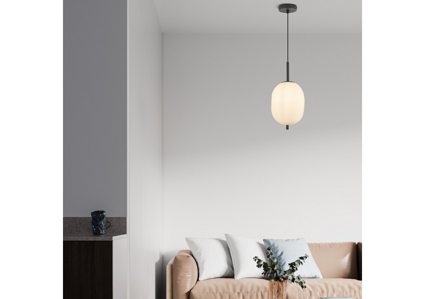 Suspension Glass OPL Opal+Noir, E14 - BV01-00104 - Braytron