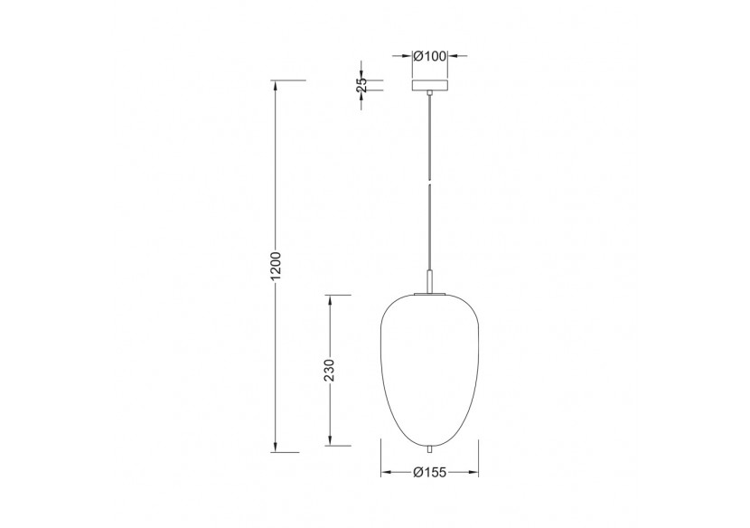 Suspension Glass OPL Opal+Noir, E14 - BV01-00105 - Braytron