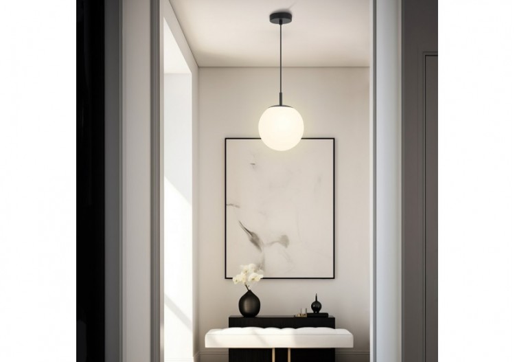 Suspension Glass OPL Opal+Noir, E27 - BV01-00114 - Braytron 2