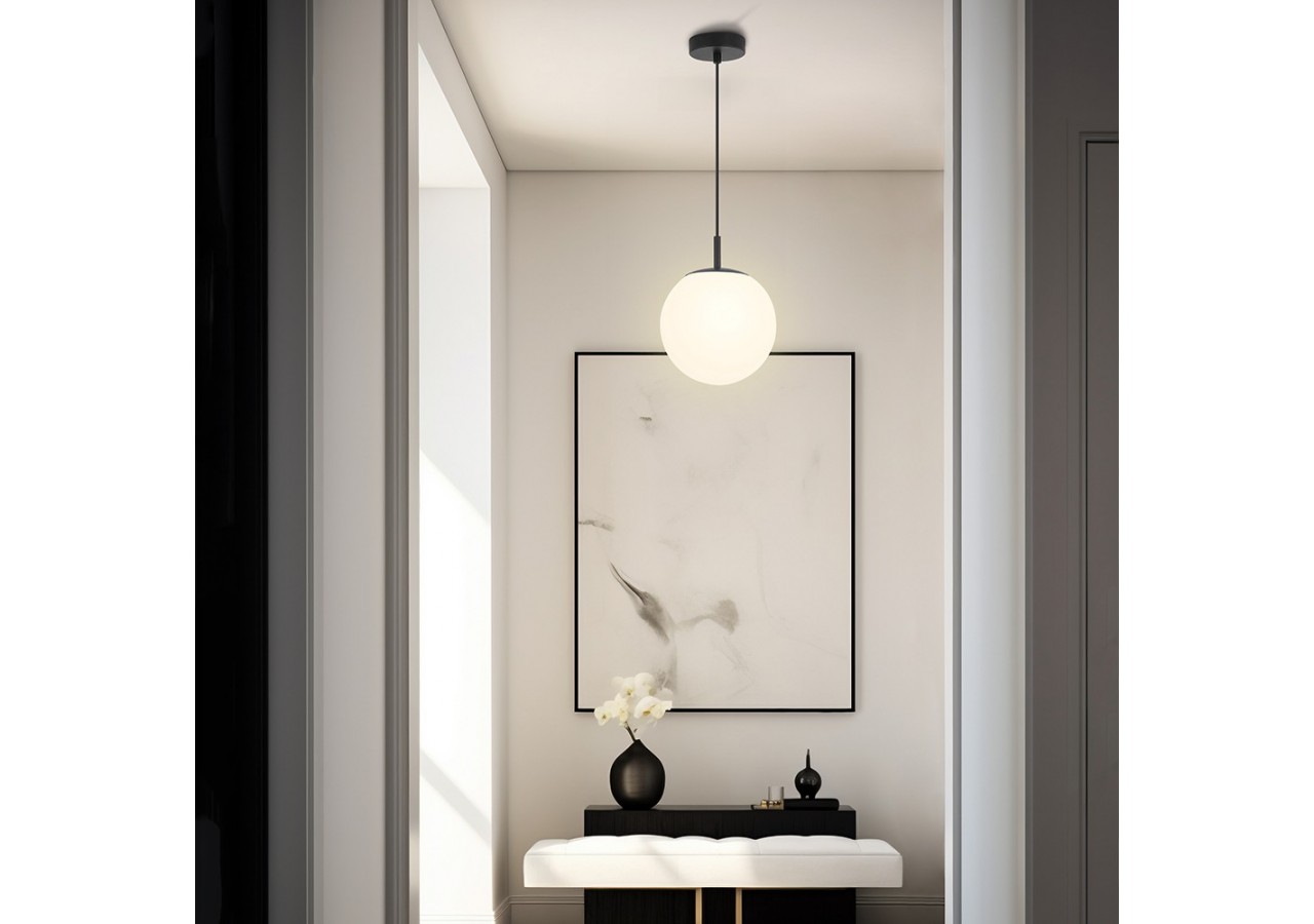 Suspension Glass OPL Opal+Noir, E27 - BV01-00114 - Braytron