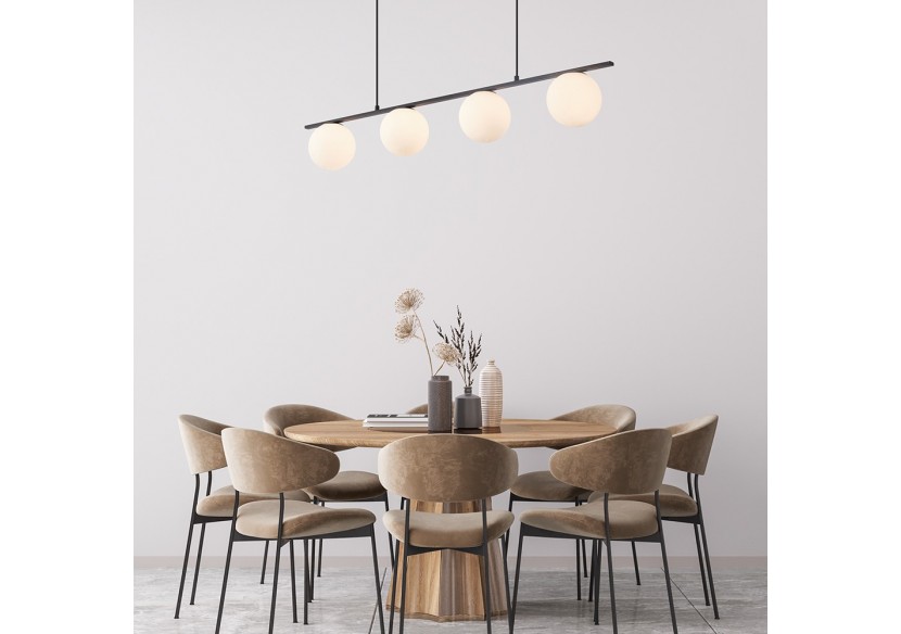 Suspension Glass OPL Opal+Noir, 4xG9 - BV01-00115 - Braytron