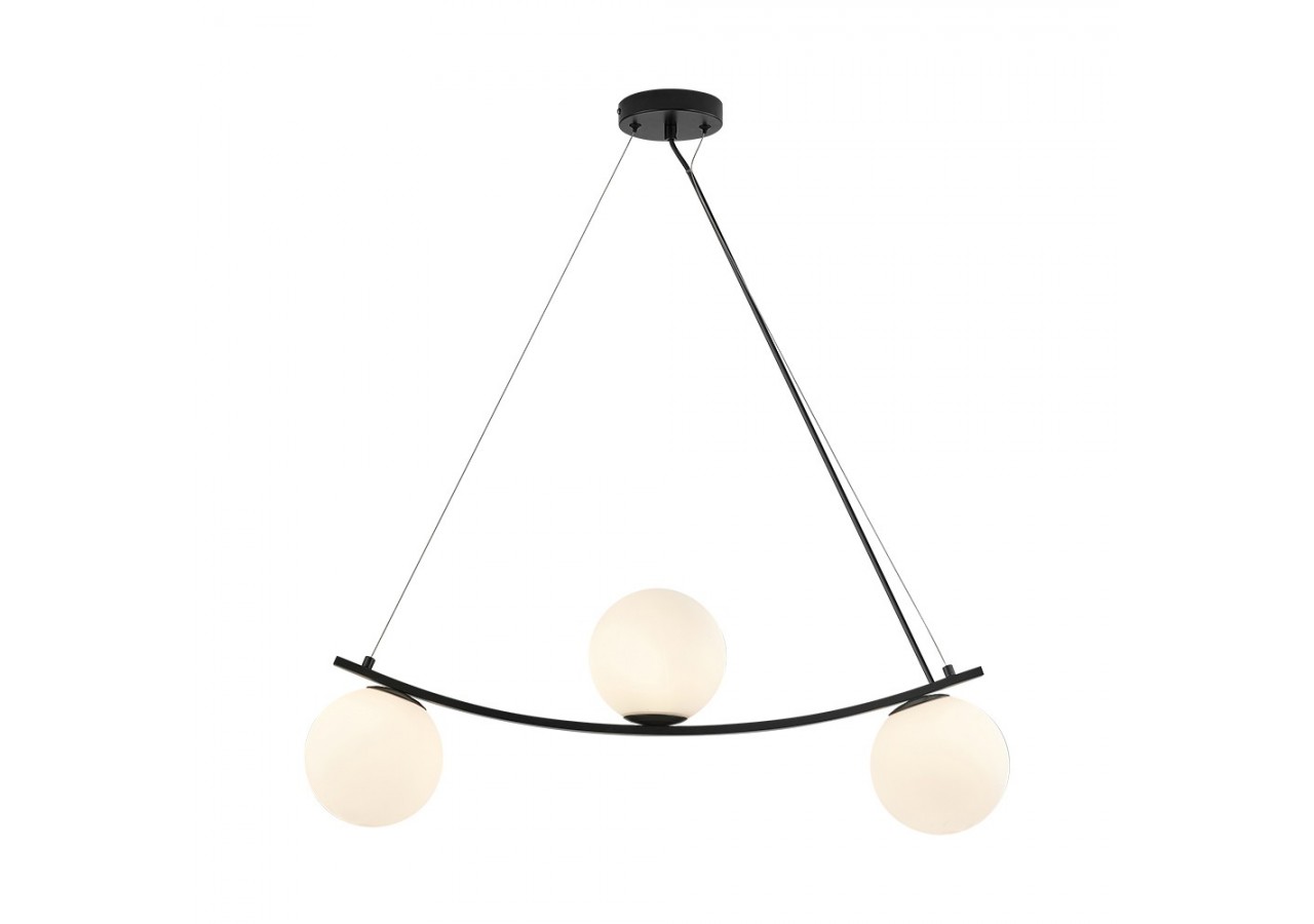 Suspension Glass OPL Opal+Noir, 3xG9 - BV01-00116 - Braytron
