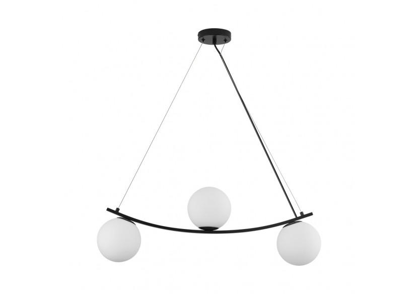 Suspension Glass OPL Opal+Noir, 3xG9 - BV01-00116 - Braytron