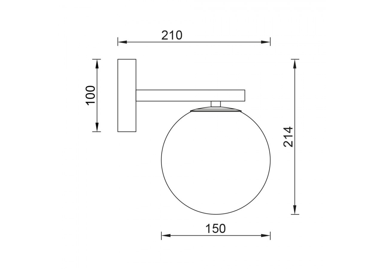 Éclairage mural Glass OPL Opal+Noir, G9 - BV01-00117 - Braytron