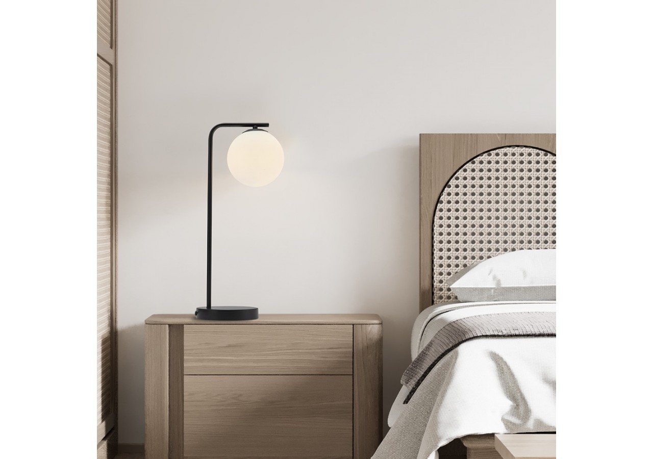 Lampe de table Glass OPL Opal+Noir, G9 - BV01-00118 - Braytron