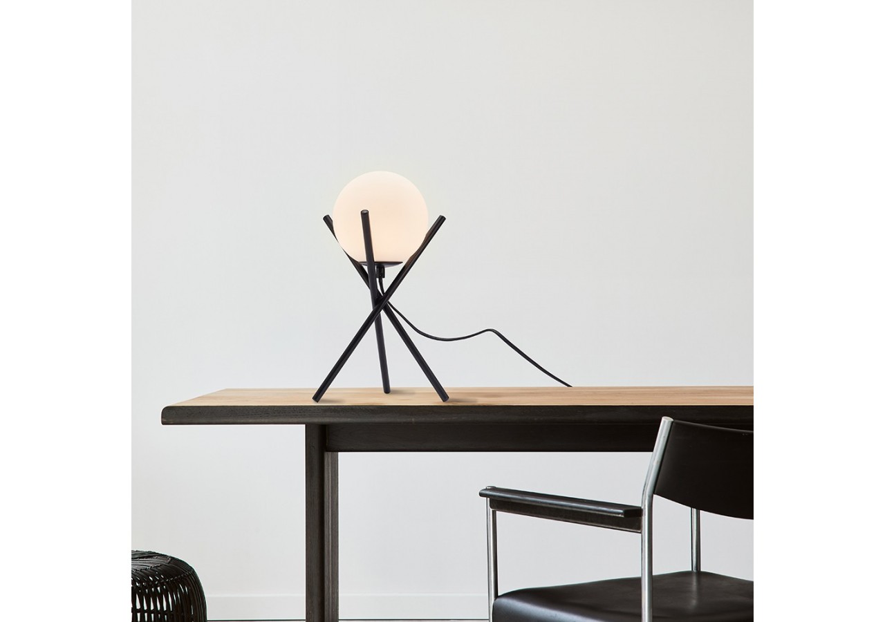 Lampe de table Glass OPL Opal+Noir, G9 - BV01-00119 - Braytron