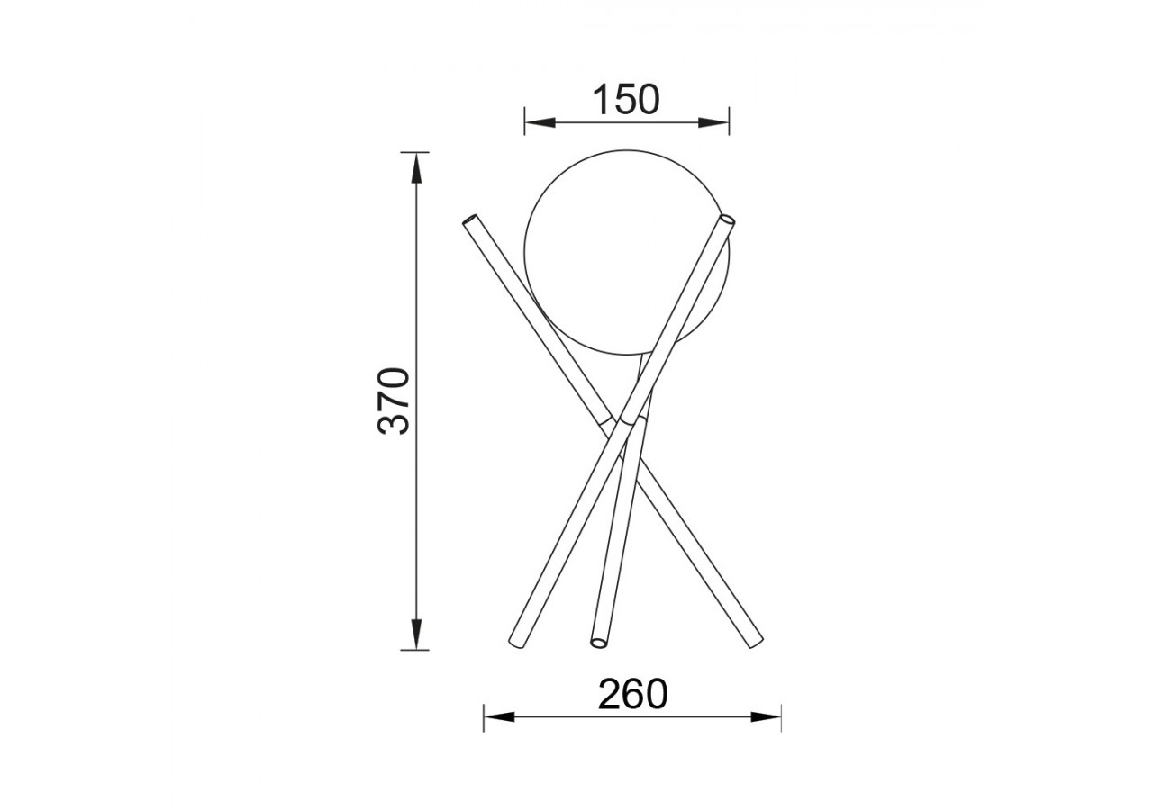 Lampe de table Glass OPL Opal+Noir, G9 - BV01-00119 - Braytron