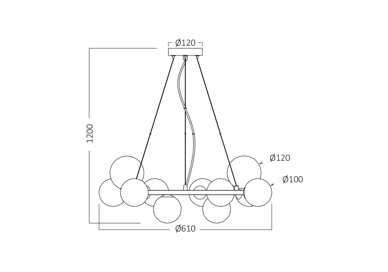 Suspension Glass OPL Clear+Noir - BV01-00122 - Braytron