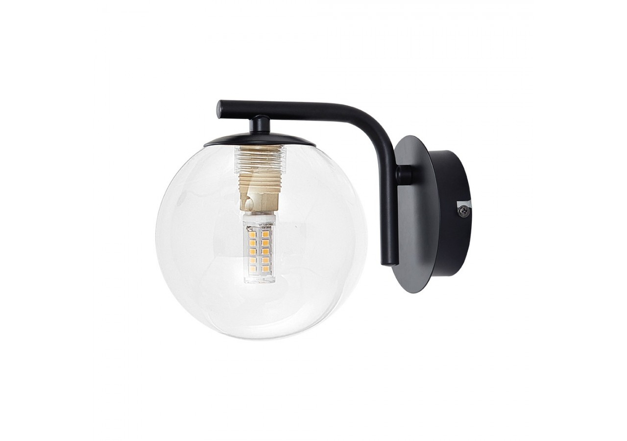 Éclairage mural Glass OPL Clear+Noir, G9 - BV01-00123 - Braytron