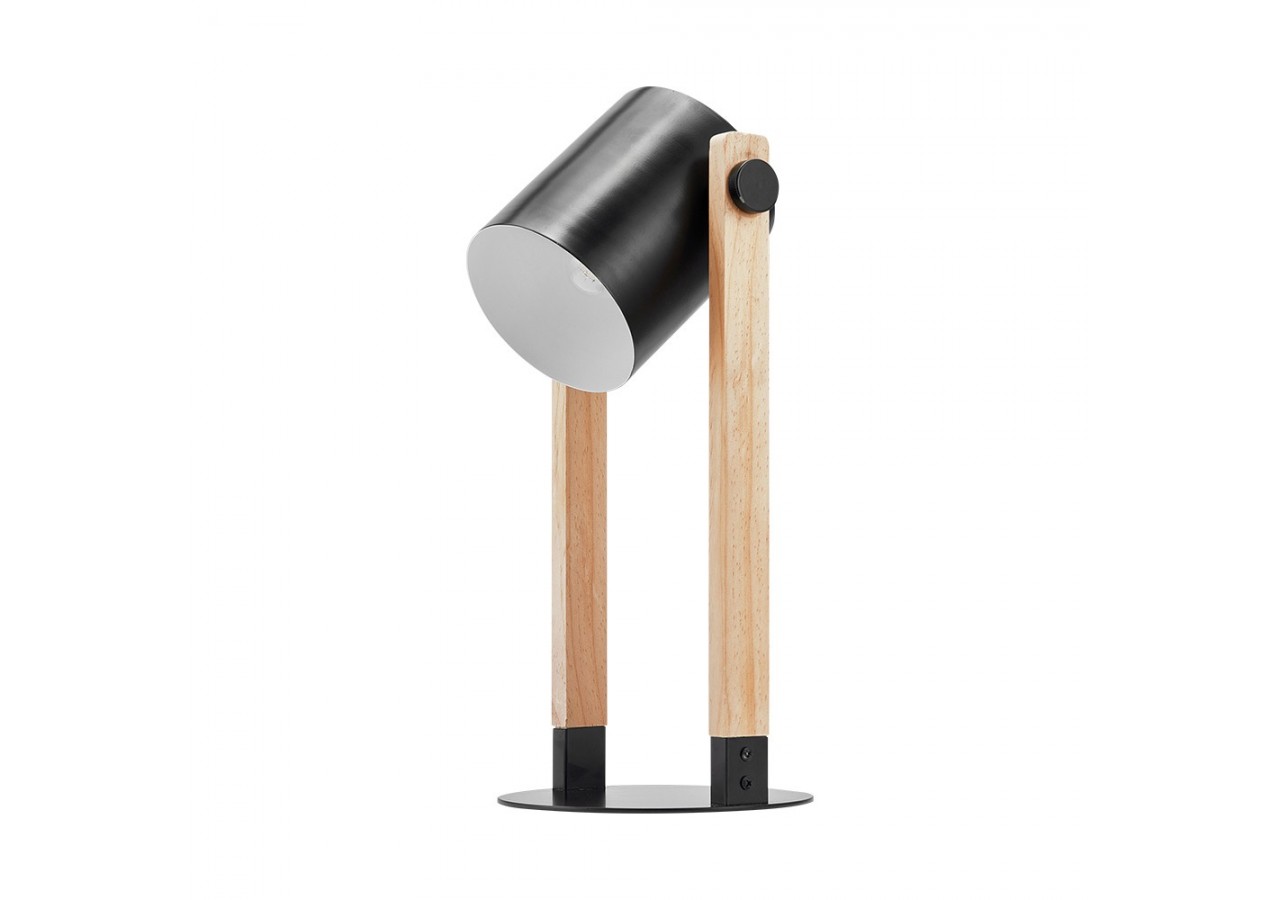 Lampe de table Wooden Noir+Wooden, E27 - BV02-00013 - Braytron