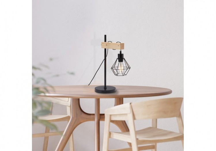 Lampe de table Wooden Noir+Wooden, E27 - BV02-00025 - Braytron 2