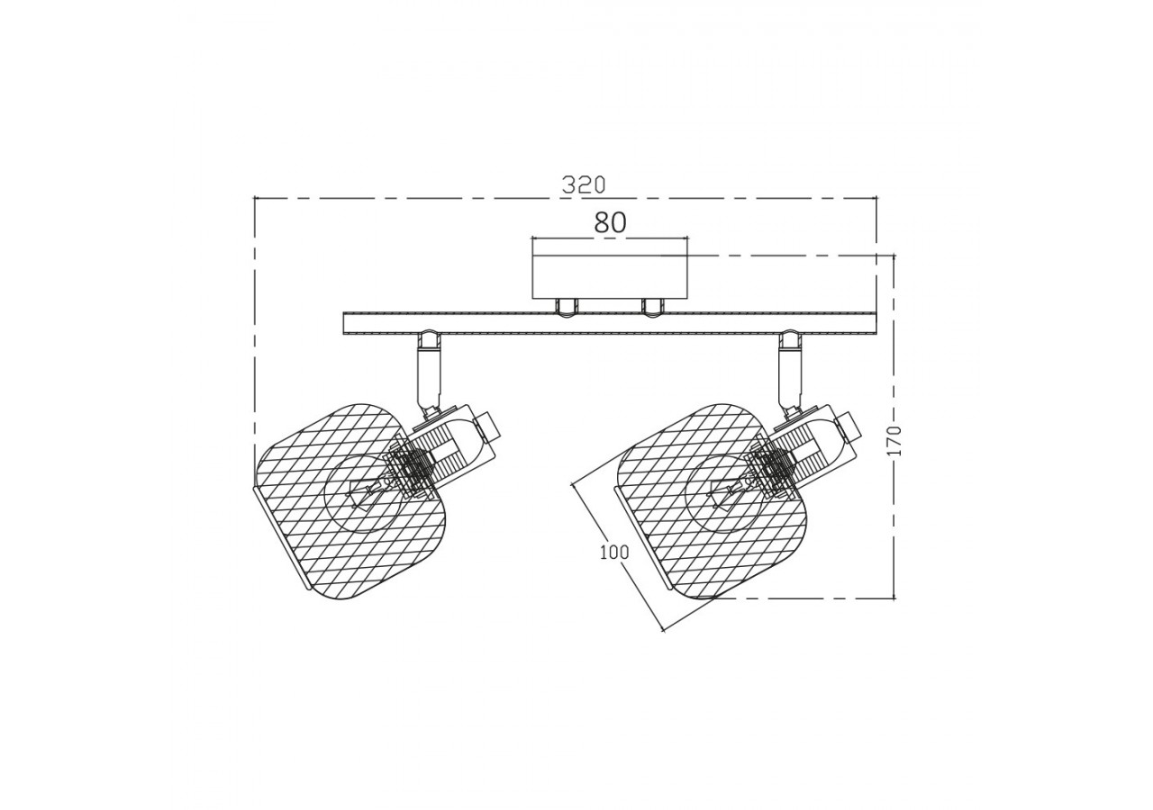 Plafonnier Wiring Noir+Wooden, 2xE14 - BV03-00011 - Braytron