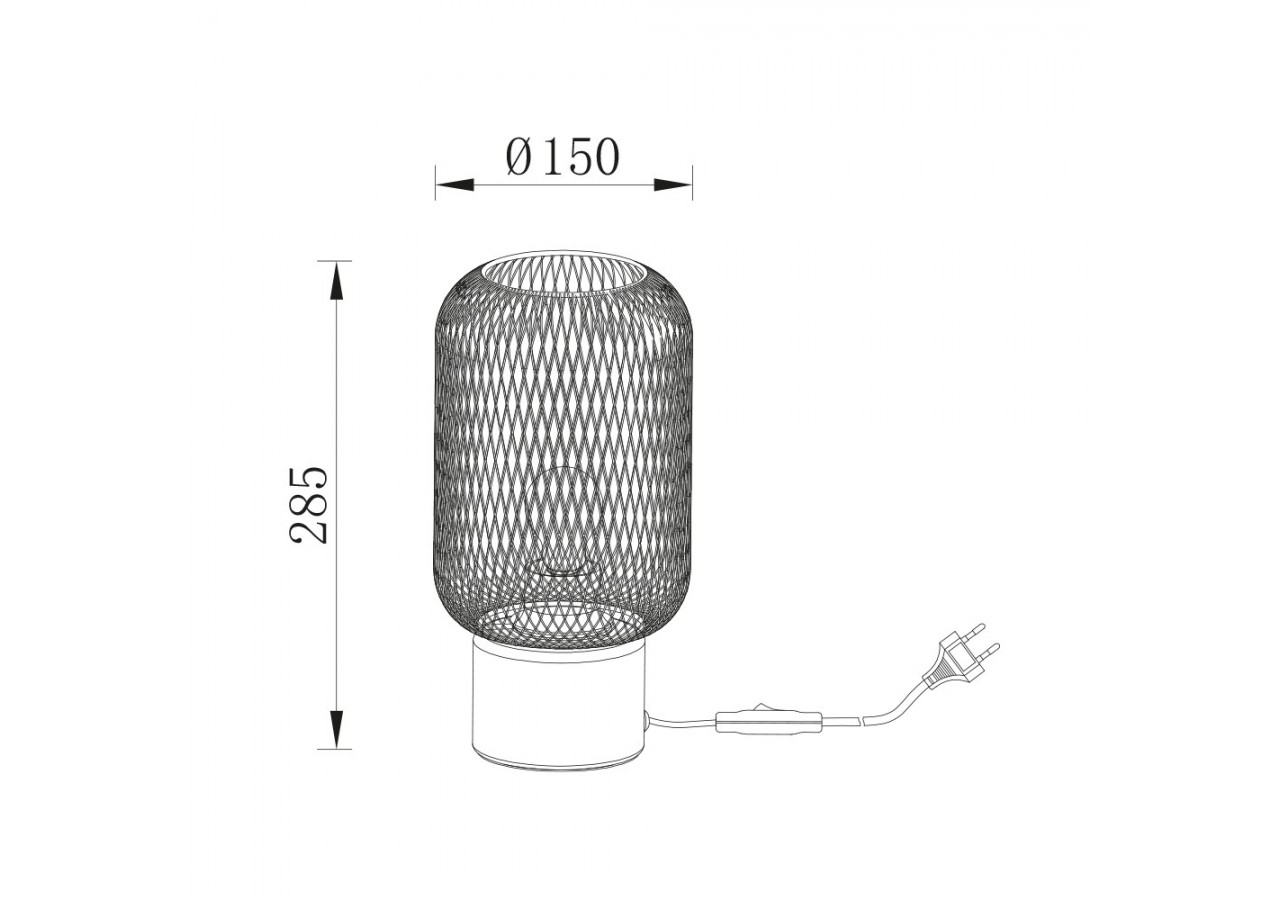 Lampe de table Wiring Noir, E27 - BV03-00016 - Braytron