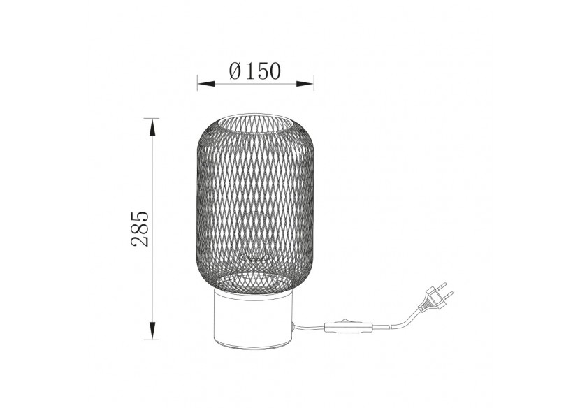 Lampe de table Wiring Noir, E27 - BV03-00016 - Braytron