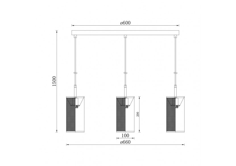 Suspension Wiring Noir, 3xE14 - BV03-00021 - Braytron