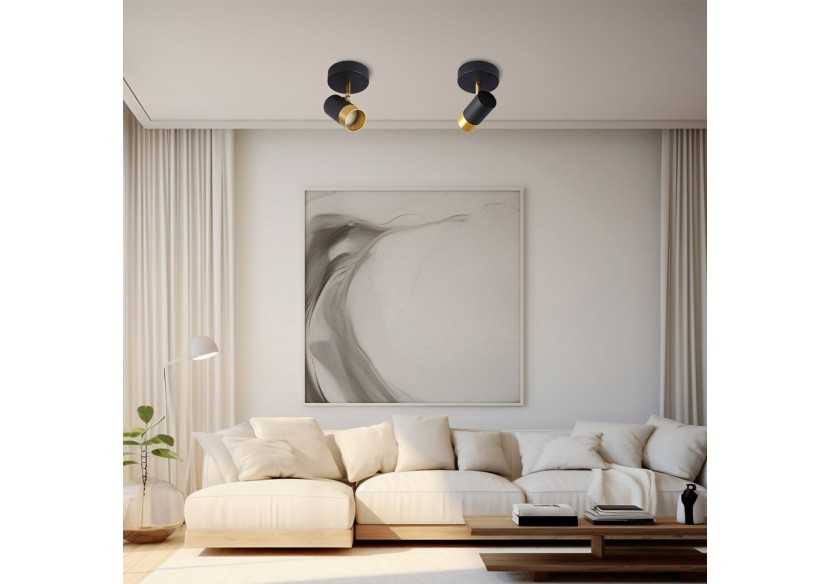 Plafonnier Or / Noir, GU10 - BV04-00020 - Braytron