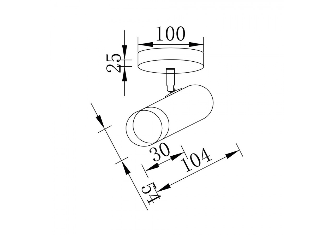 Plafonnier Or / Noir, GU10 - BV04-00020 - Braytron