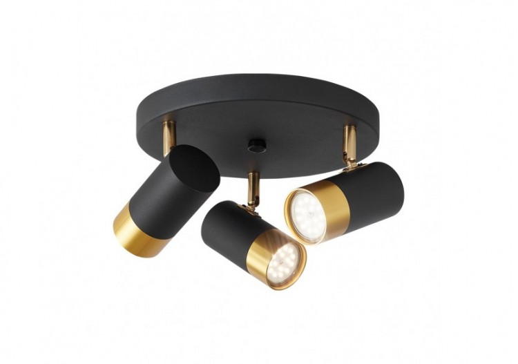 Plafonnier Or / Noir,...
