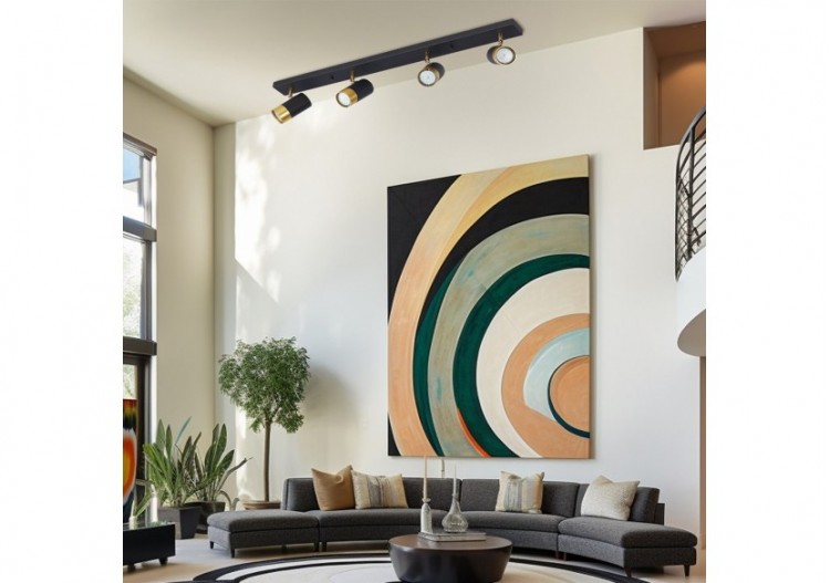 Plafonnier Or / Noir, 4xGU10 - BV04-00024 - Braytron 2