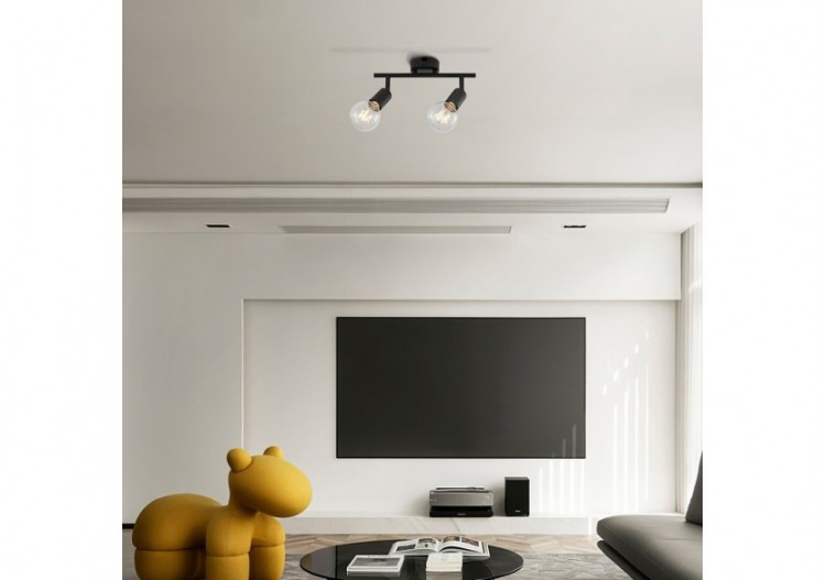 Plafonnier Noir, 2xE27 - BV04-00031 - Braytron 2