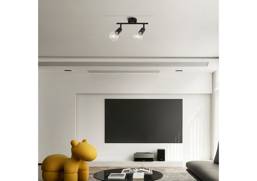 Plafonnier Noir, 2xE27 - BV04-00031 - Braytron