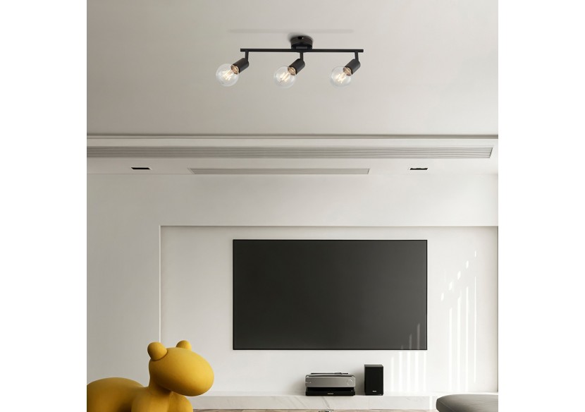 Plafonnier Noir, 3xE27 - BV04-00032 - Braytron