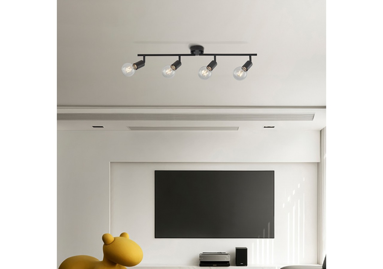 Plafonnier Noir, 4xE27 - BV04-00033 - Braytron