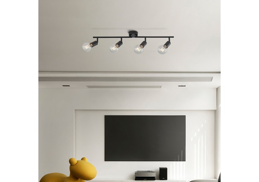 Plafonnier Noir, 4xE27 - BV04-00033 - Braytron