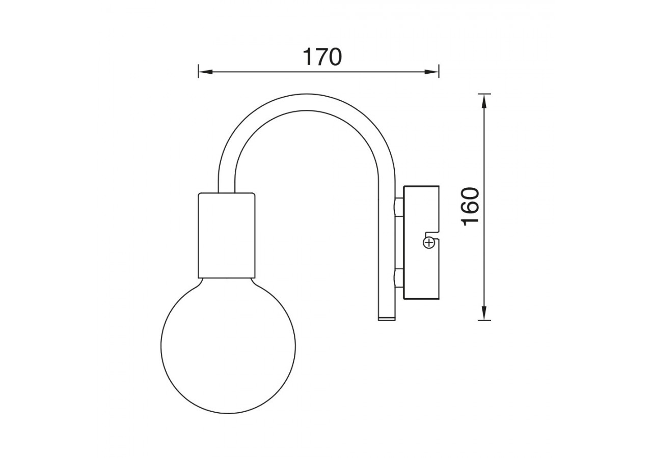 Éclairage mural Noir, E27 - BV04-00034 - Braytron