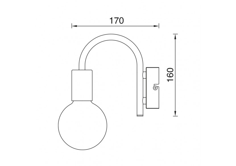 Éclairage mural Noir, E27 - BV04-00034 - Braytron