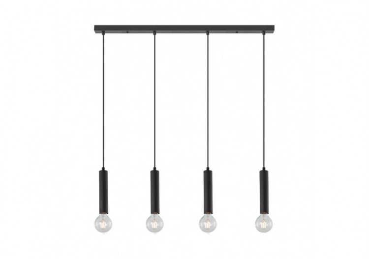 Suspension Noir, 4xE27 -...
