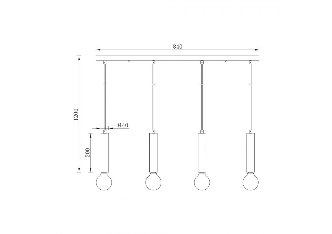 Suspension Or, 4xE27 - BV04-00053 - Braytron