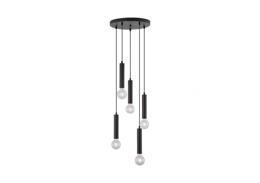 Suspension Noir, 5xE27 - BV04-00054 - Braytron