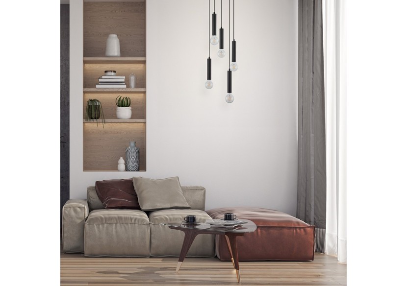 Suspension Noir, 5xE27 - BV04-00054 - Braytron