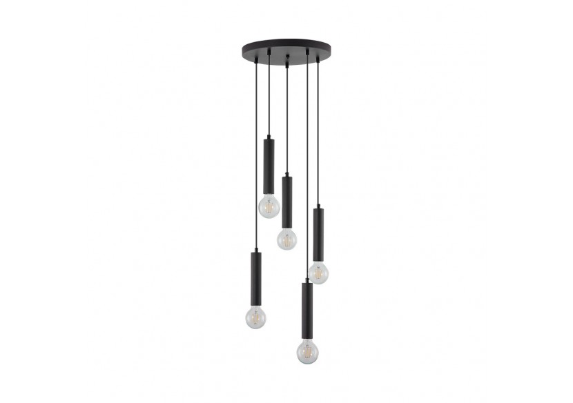 Suspension Noir, 5xE27 - BV04-00054 - Braytron
