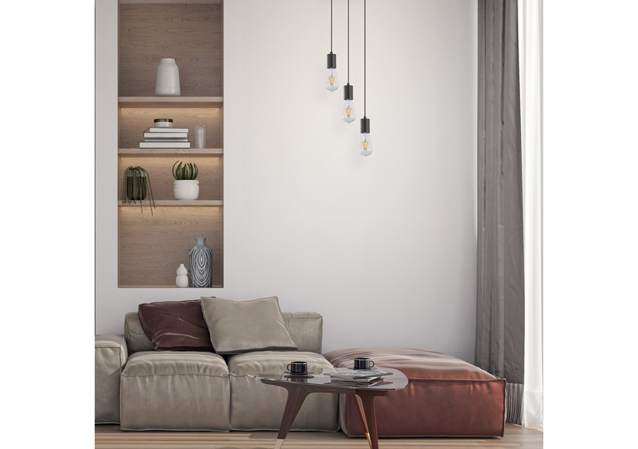 Suspension Noir, 3xE27 - BV04-00061 - Braytron