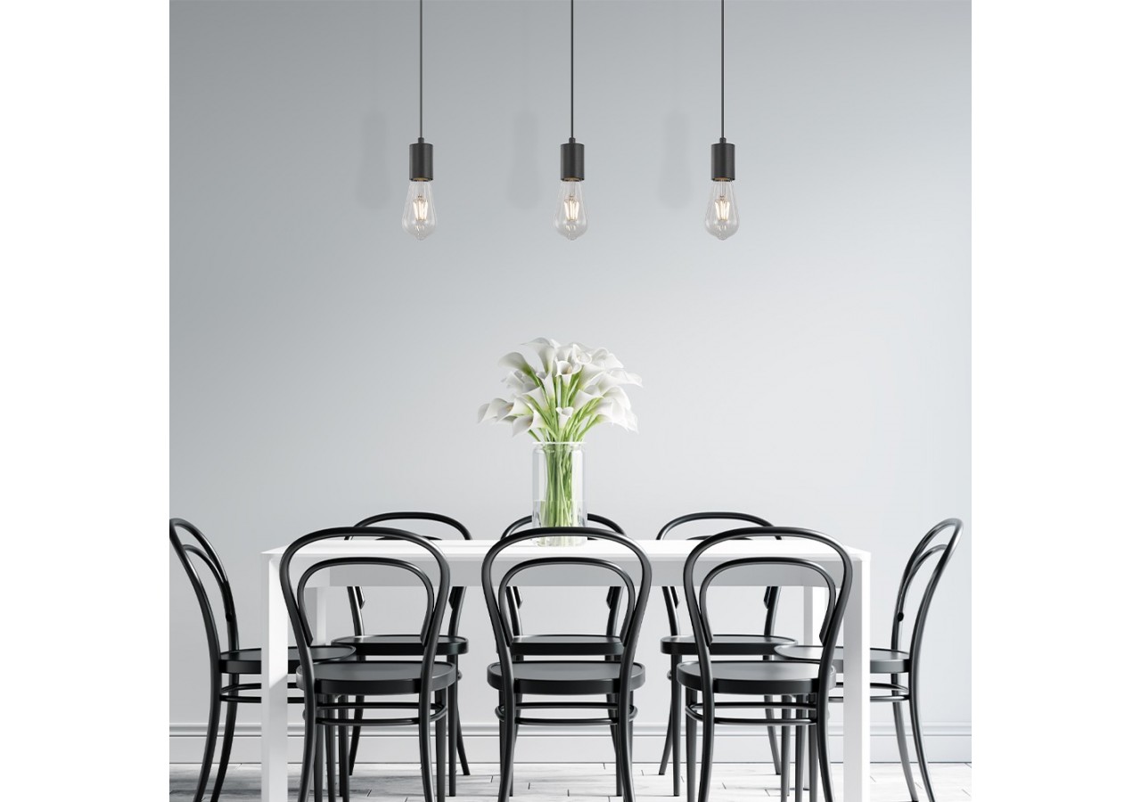 Suspension Noir, 3xE27 - BV04-00062 - Braytron