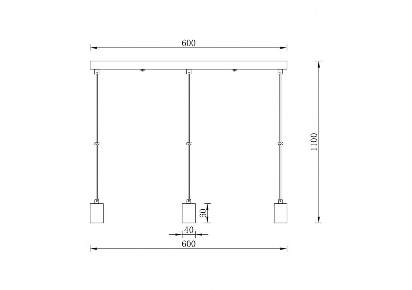 Suspension Noir, 3xE27 - BV04-00062 - Braytron