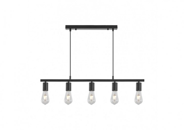 Suspension Noir, 5xE27 -...