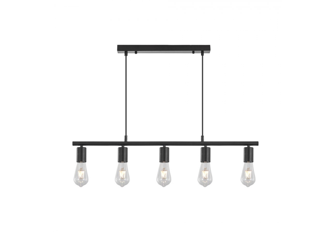 Suspension Noir, 5xE27 - BV04-00063 - Braytron