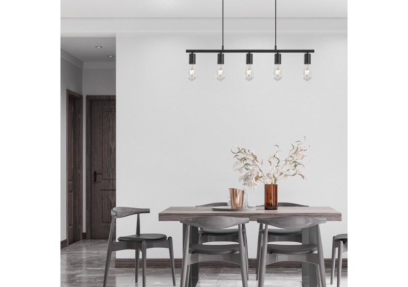 Suspension Noir, 5xE27 - BV04-00063 - Braytron