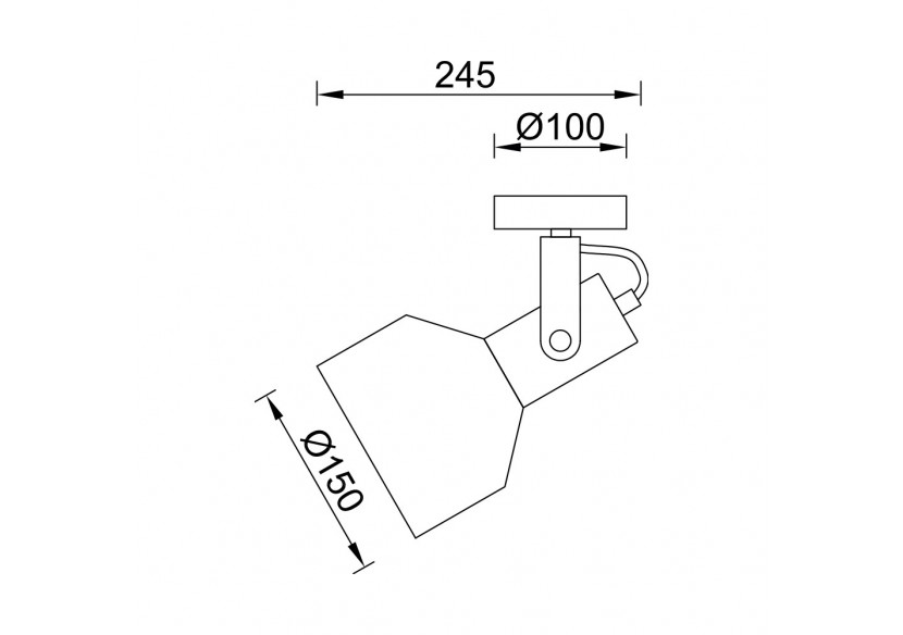 Éclairage mural Metal Noir, E27 - BV05-00013 - Braytron