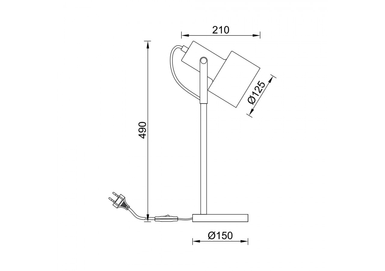 Lampe de table Metal Noir, E27 - BV05-00014 - Braytron