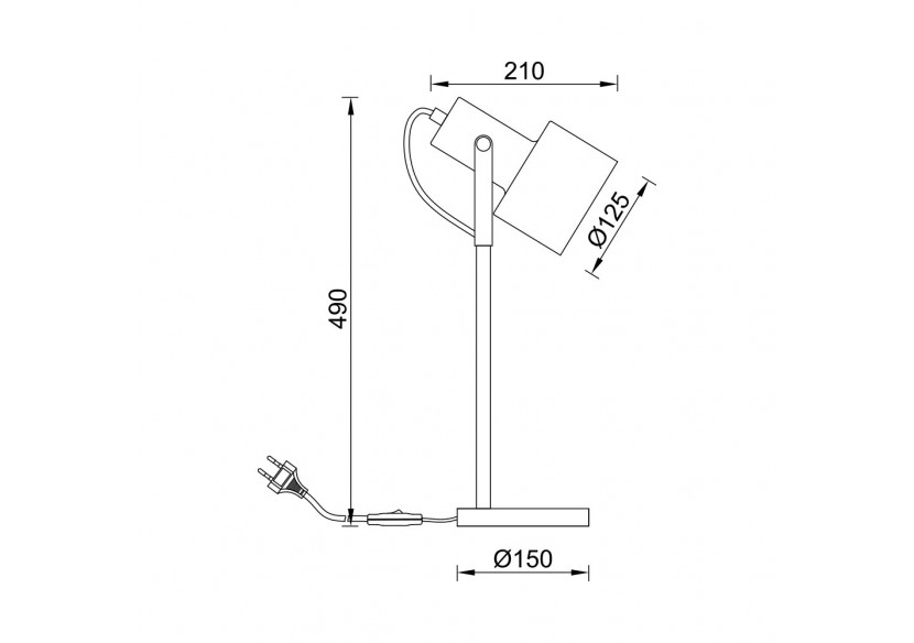 Lampe de table Metal Noir, E27 - BV05-00014 - Braytron