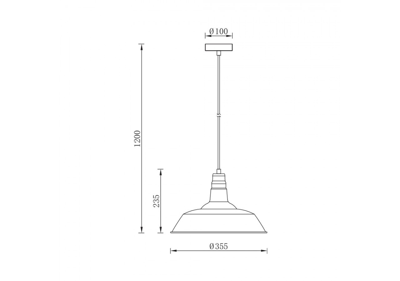 Suspension Metal Noir, E27 - BV05-00022 - Braytron