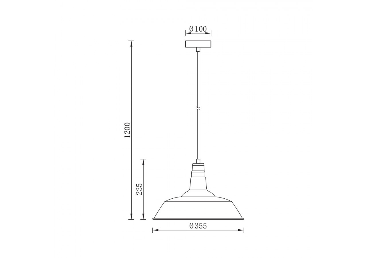 Suspension Metal Bronze, E27 - BV05-00023 - Braytron