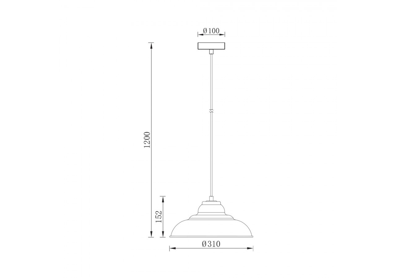 Suspension Metal Noir, E27 - BV05-00024 - Braytron