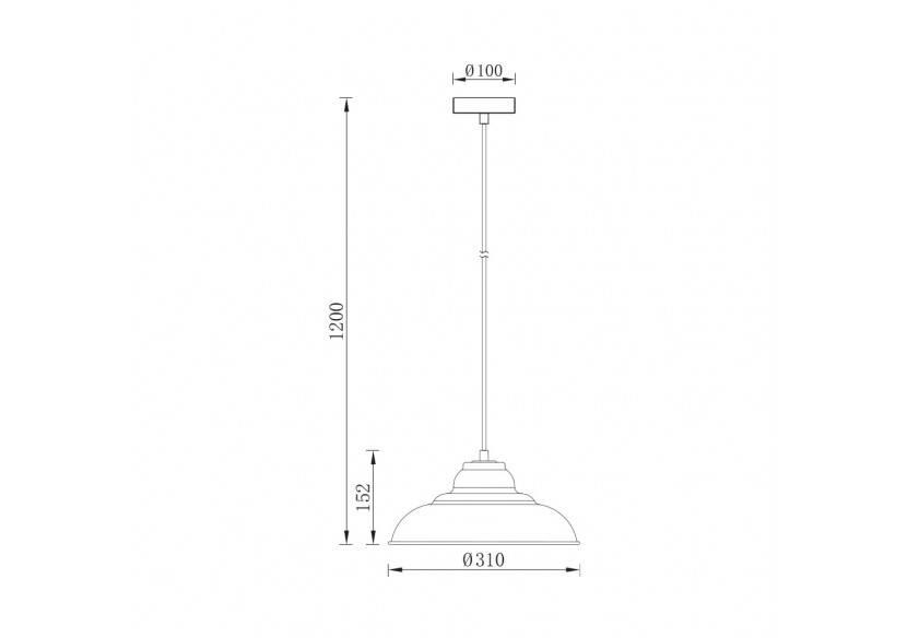 Suspension Metal Noir, E27 - BV05-00024 - Braytron